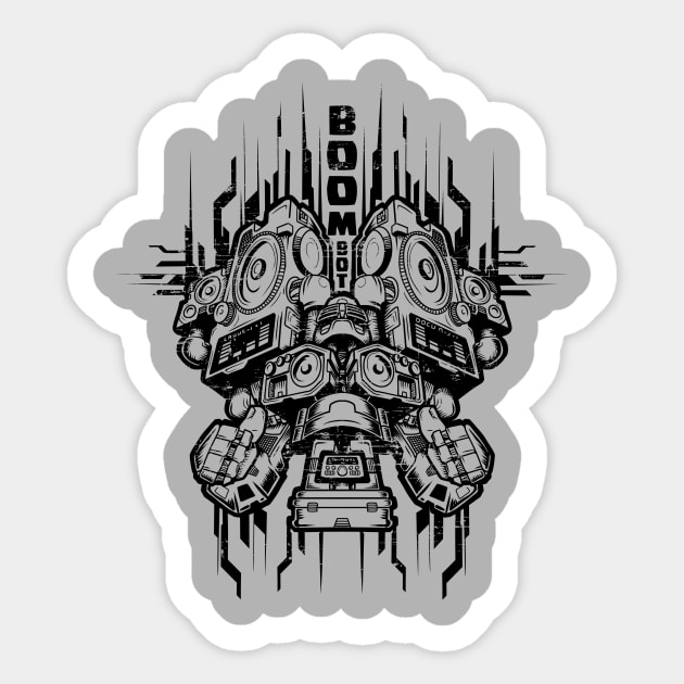 Boom Bot Sticker by wuhuli